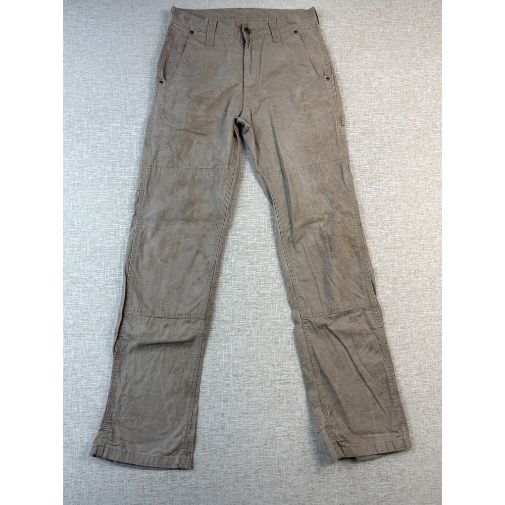 Key Industries Mens 30x34 Cargo Carpenter Pants Duck Canvas Double Knee Pants